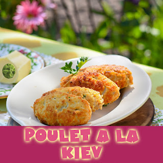 poulet à la Kiev :  poulet farci au beurre persillé