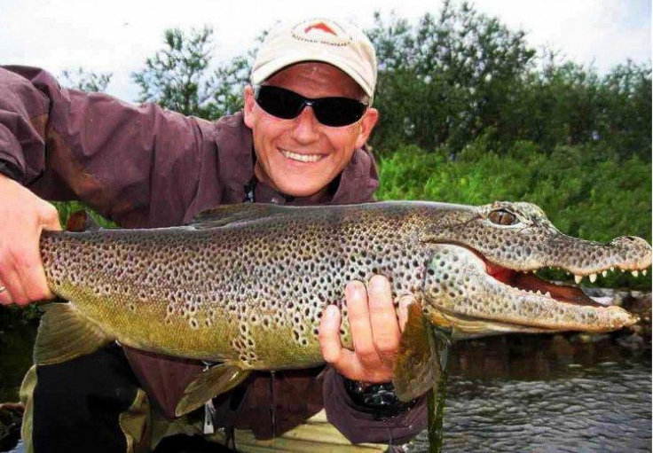 International Fishing News: RARE FISH: landed the fist crocodile trout