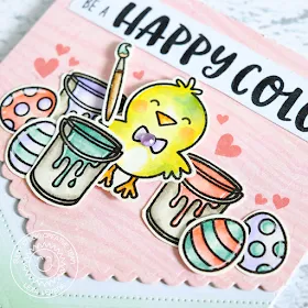Sunny Studio Stamps: A Good Egg Happy Painting Chick Everyday Card by Lexa Levana