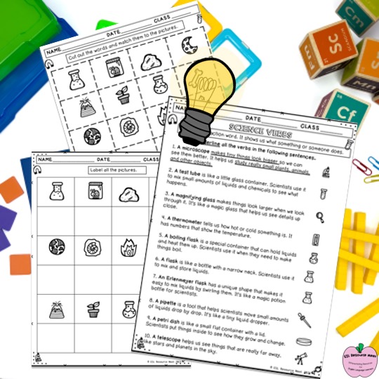 ESL Science Worksheets Lessons