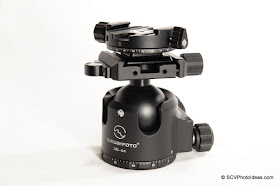 Sunwayfoto DDH-02 on XB-44 ball head clamp via Hejnar Clamp Adapter plate