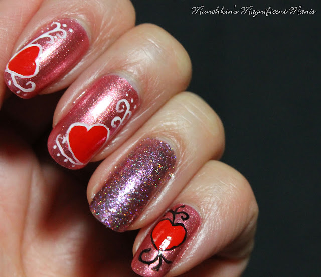 Happy Valentine's Day Nail Design