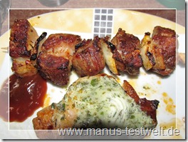 gegrilltes und mariniertes Schaschlik