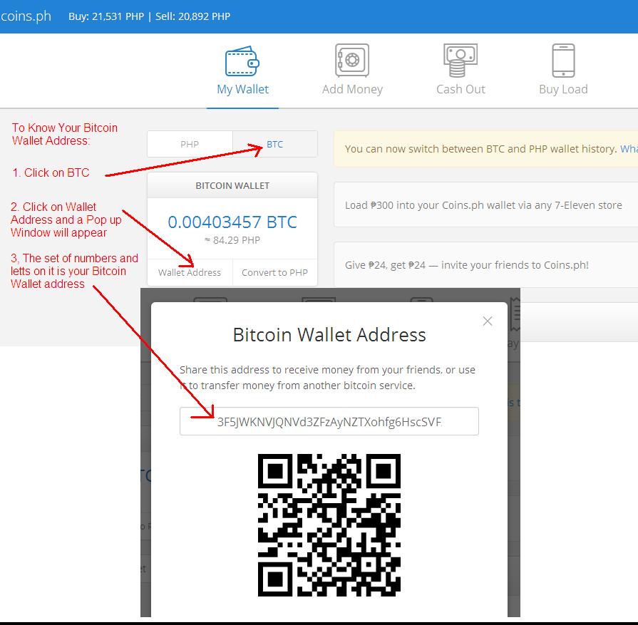 Earn Bitcoins Guide How To Know Your Bitcoin Wallet Address In Coins Ph - 