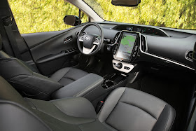 Interior view of 2017 Toyota Prius Prime interior