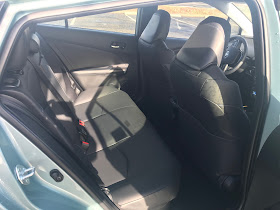Rear seat in 2020 Toyota Prius Limited