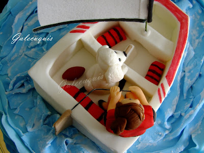 Figura fondant barco vela