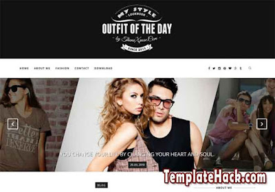 outfit dark blogger template