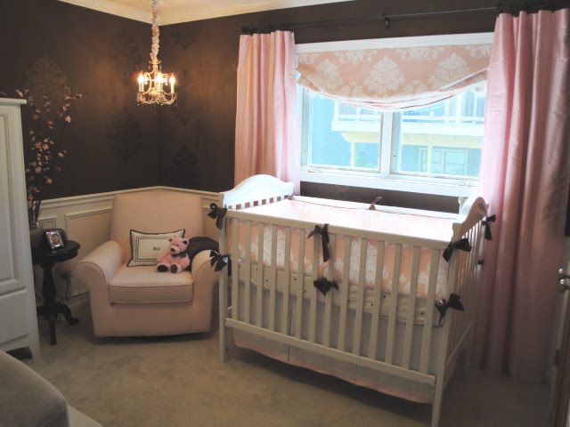 traditional front door images Pink and Brown Baby Nursery | 640 x 480