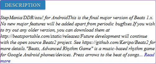 Beats, Advanced Rhythm Game game review