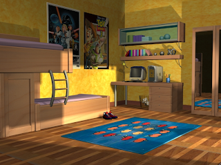 habitación 3d studio max