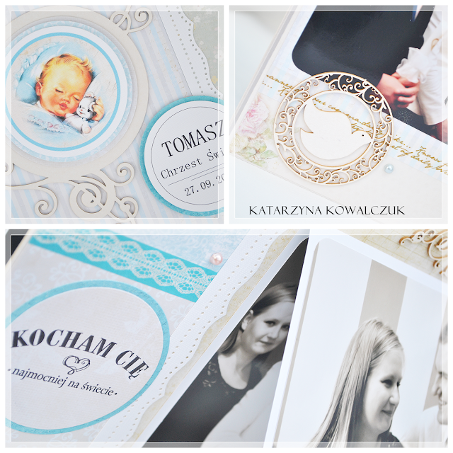 pamiątka chrztu świętego, album ze zdjęciami, scrapbooking