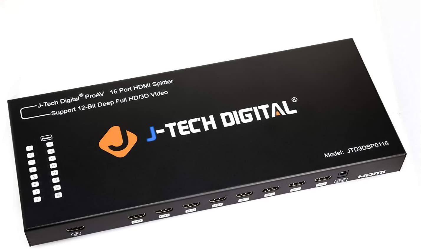 J-Tech Digital 1x16 HDMI 4K@60Hz Splitter, YUV 4:2:0, HDCP 1.4 Compliant, and 3D Support [JTD3DSP0116]