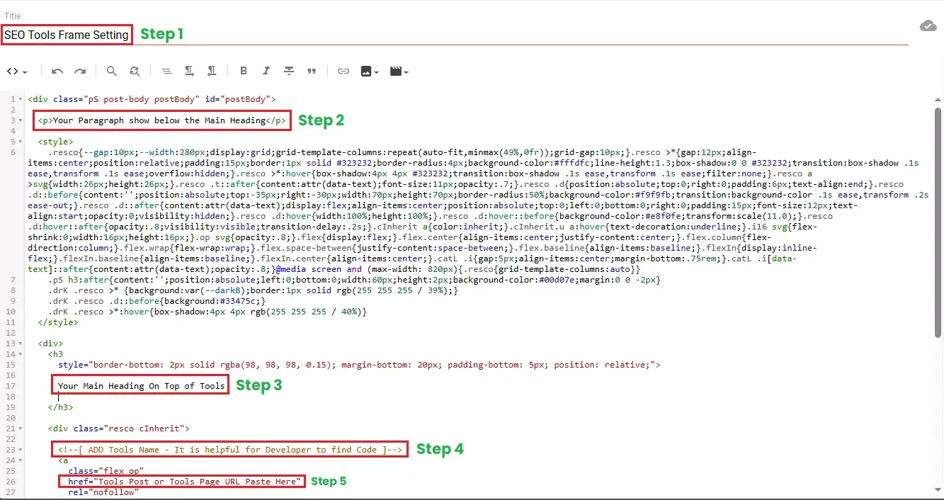 How to Adjust Website Tools on Frame in Blogger Plus UI