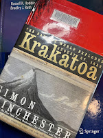 Krakatoa, by Simon Winchester, superimposed on Intermediate Physics for Medicine and Biology.