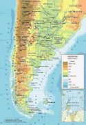 MAPS OF ARGENTINA (detailed physical map of argentina with cities)