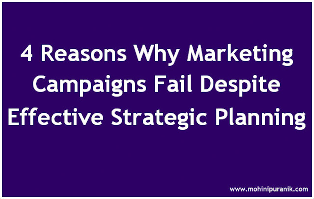 Text Image: Four Reasons Why Marketing Campaigns Fail Despite Effective Strategic Planning