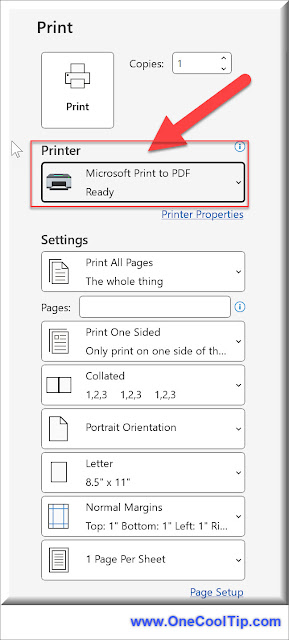 Microsoft Print to PDF