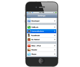 callinfofields CameraButtons DEB 1.0 Free iPhone iPod Touch