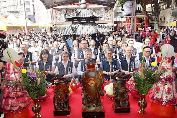 ▲台中樂成宮今天舉行隆重舉行祝壽典禮。（記者林明佑翻攝）