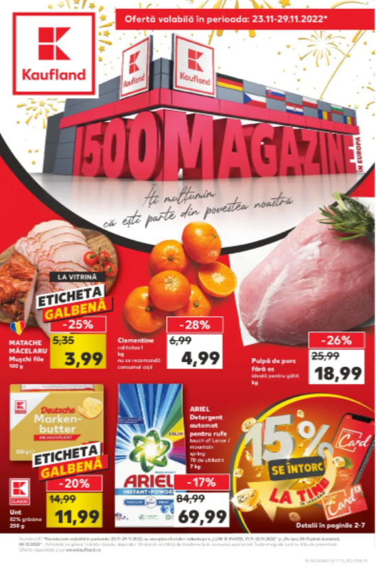 Kaufland Promotii + Catalog - Brosura 23-29.11 2022 →  1500 Magazine | Saptamana REDUCERILOR