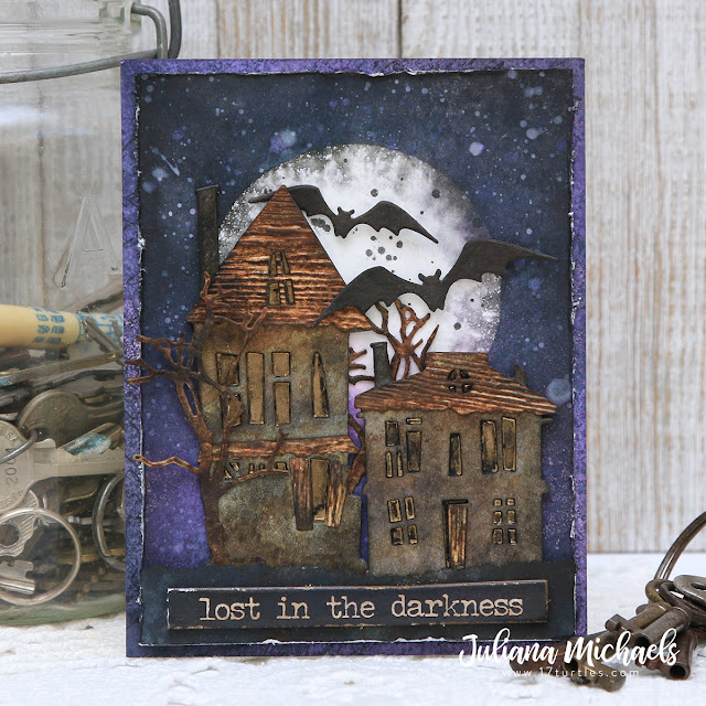 Lost In The Darkness Halloween Card  featuring Tim Holtz Sizzix by Juliana Michaels