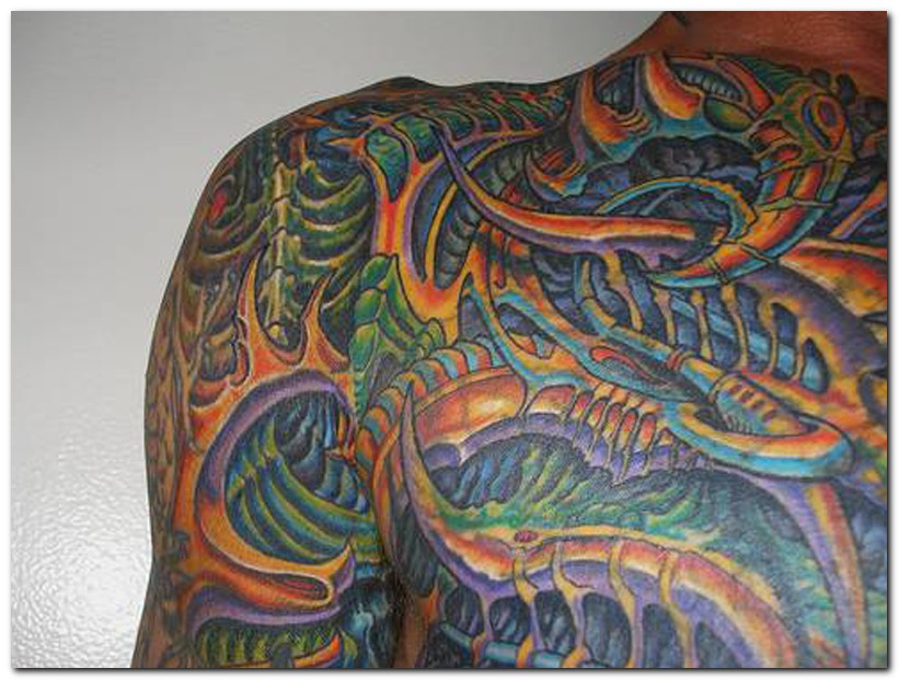 Search "biomechanical tattoo" for more examples of that style.