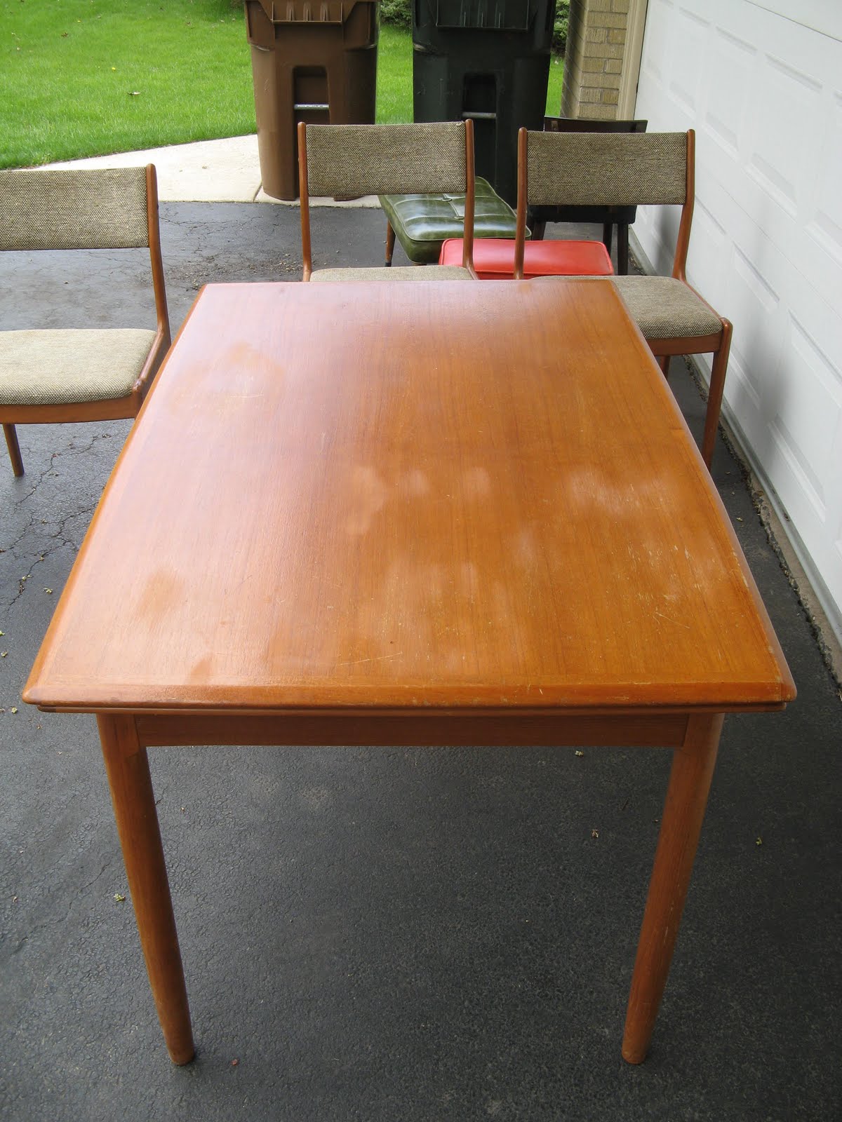 danish dining table and chairs