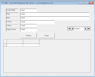 Cara Edit Database SQL Server Dengan VB 6.0 - Belajar VB