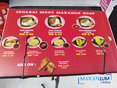 Senarai Harga Makanan Di NDAT