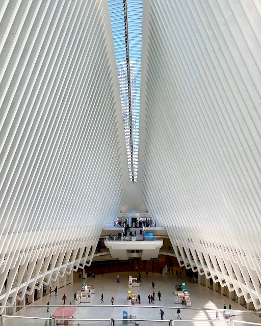 Oculus in New York is a transit hub and shopping centre.