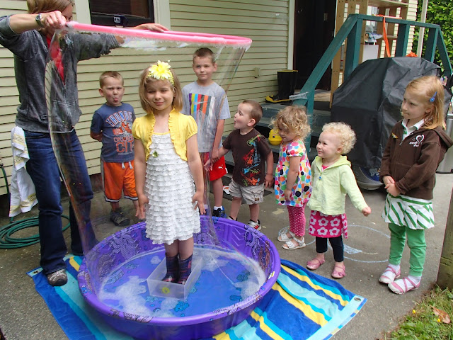 kid in a giant bubble