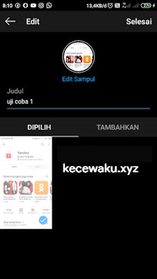 cara membuat sorotan di instagram