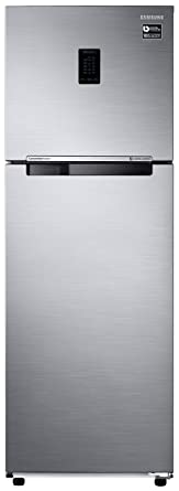 Samsung 345L 3 Star Inverter Frost Free Double Door Refrigerator (RT37T4513S8/HL, Elegant Inox, Convertible)