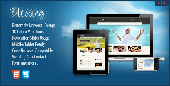 Blessing Responsive ThemeForest HTML5/CSS3 Template