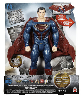 LA LIGA DE LA JUSTICIA. La Película - Superman : Poder Térmico : Muñeco - Figura de Acción con luces y sonidos | Mattel 2017 | DC Comics | JUGUETE caja