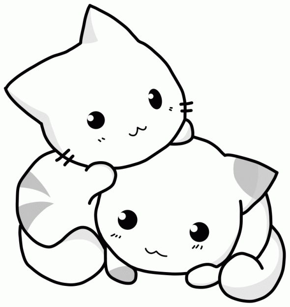 Newest Cute Cat Coloring Pages To Print