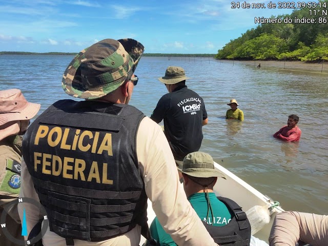 Polícia Federal realiza fiscalização na APA Delta do Parnaíba e apreende redes de pesca ilegais