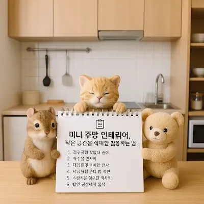 미니 주방 인테리어, 작은 공간을 최대한 활용하는 법