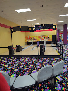 mini bowling lanes at Tilt Studios in the Southern Hills Mall in Sioux City, Iowa