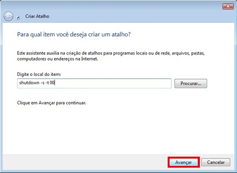 Criando atalho