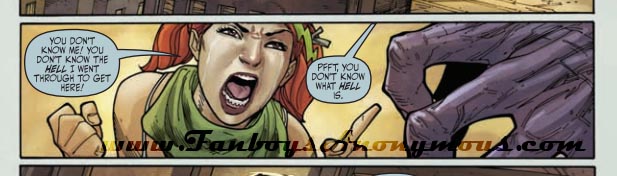 A Panel From the Third Issue of Cyber force where velocity gets all hot and bothered
