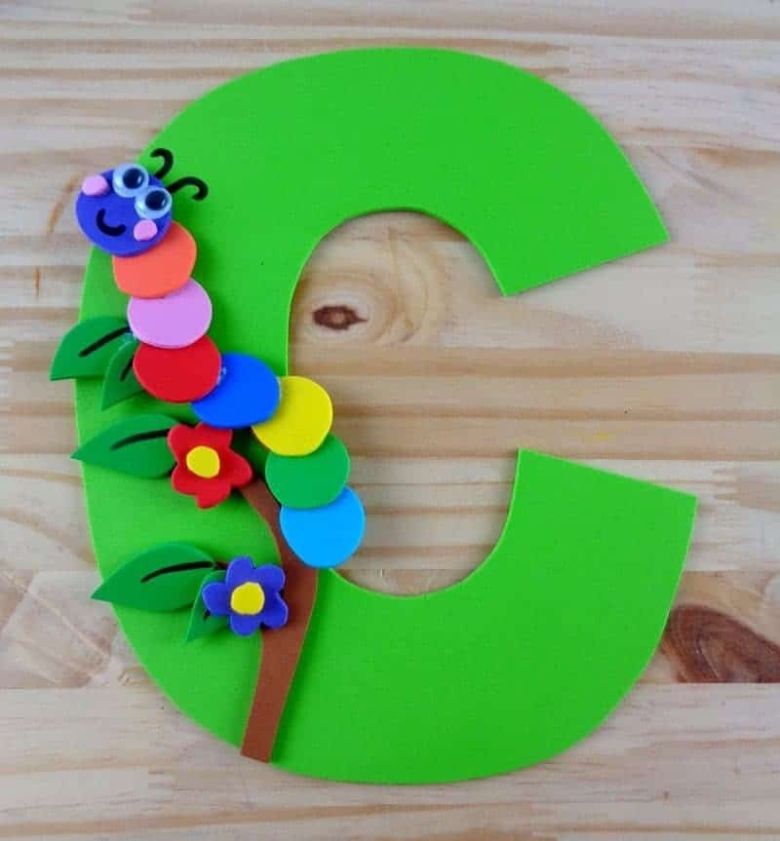 Letter c craft - caterpillar crafts for kids