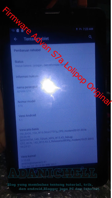 Firmware Advan S7a Lolipop Original
