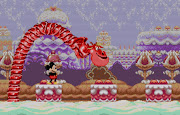 Mouse + Cake Dragon = ART. Bearing in mind I was only 6. (mickey mouse castle of illusion level boss )