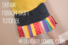 denim ribbon skirt tutorial