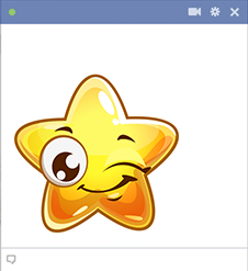 Wink star - Facebook sticker