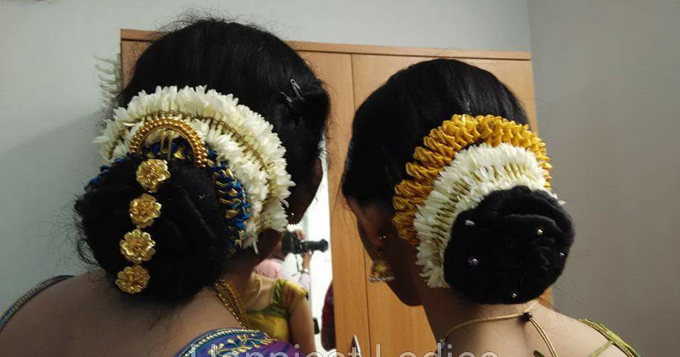 South Indian Simple Updo Bun Hairstyles With Flowers | Easy Bun Hairstyles  | Hairstyles And Fashions - YouTube