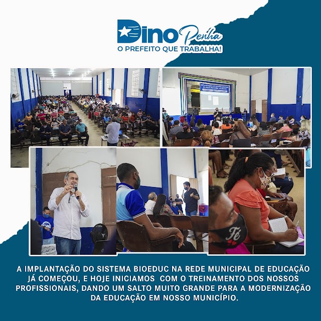 Prefeito Dino Penha de São Bento implanta Sistema Bioeduc na rede municipal de Educação.