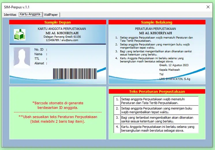 Download Aplikasi Perpustakaan Sekolah Menggunakan Excel